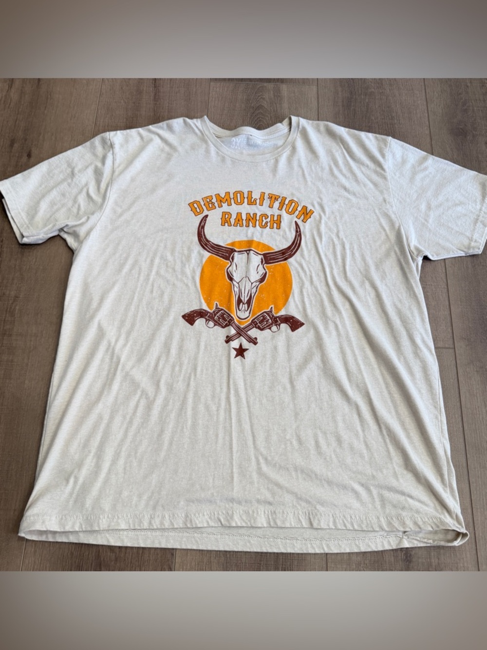 Demolition Ranch 3X Bunkermade Beige‎ Graphic T Shirt Cattle